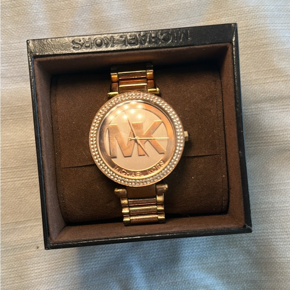 Michael Kors Rose Gold Watch with Box